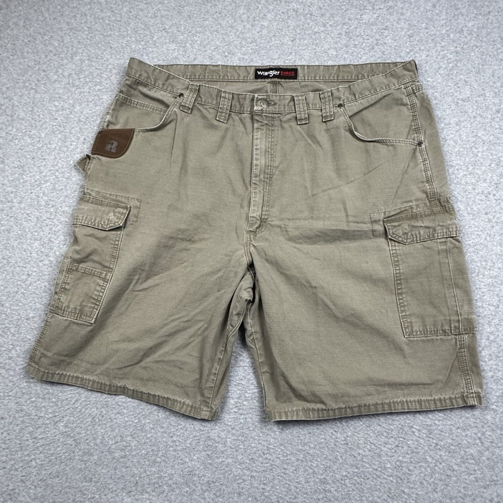 VTG Wrangler Riggs Canvas Shorts Mens 46 Work Utility Y2K Ripstop Construction